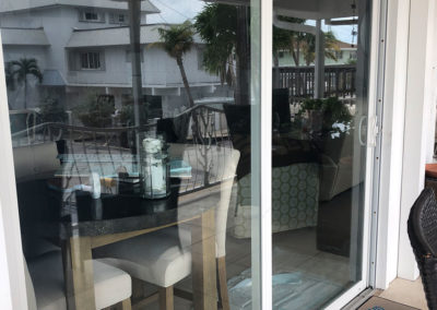 Backyard windows of a house