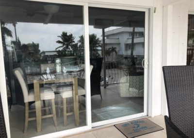 Backyard windows of a house
