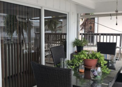 Backyard windows of a house